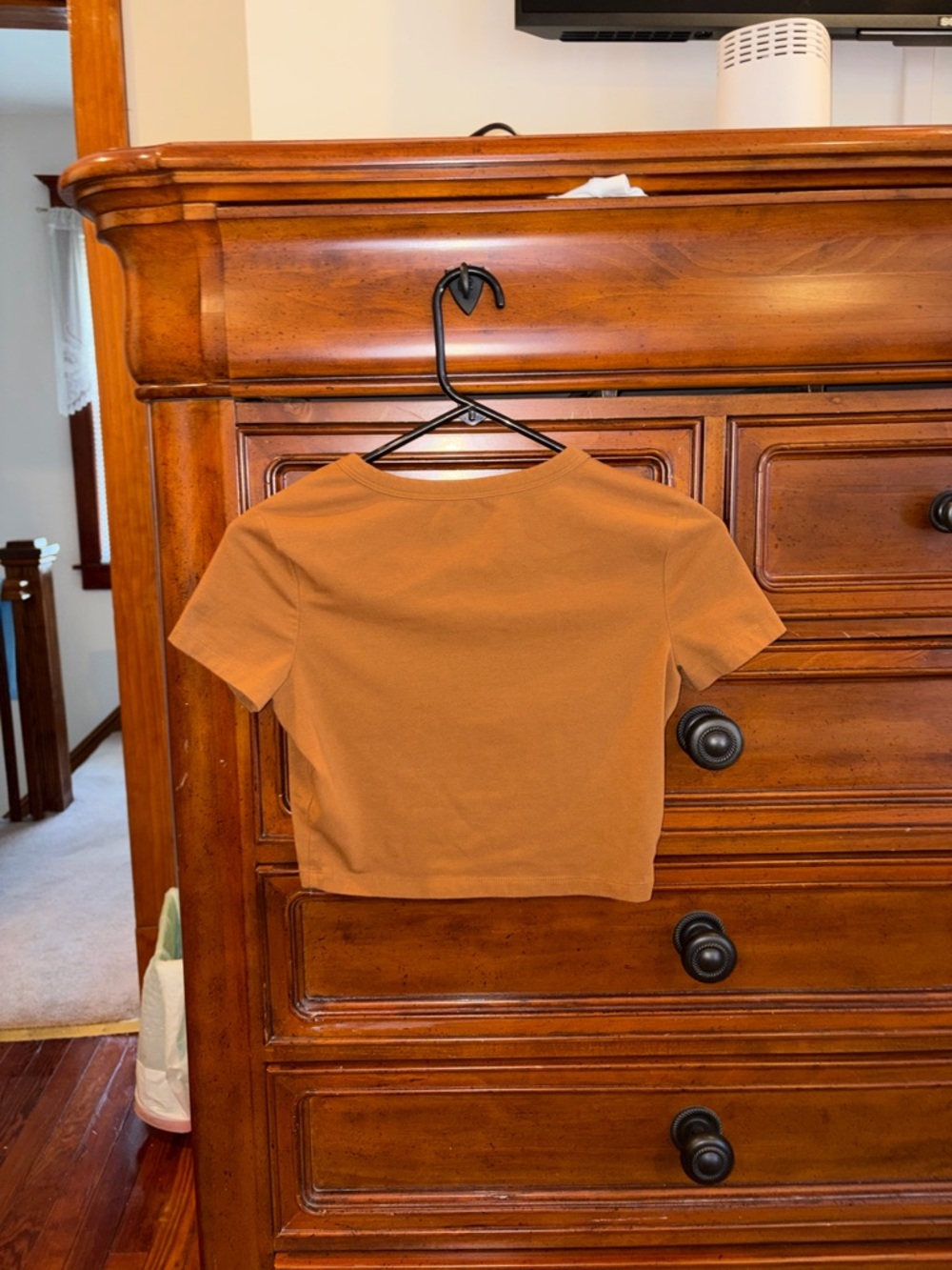 Wild Fable Cropped Tee Size Small Rust Orange Short Sleeve Fitted Crop Top - Picture 2 of 5